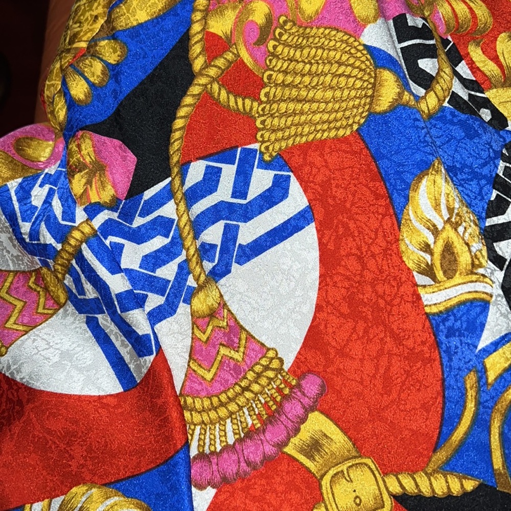 Spenserjeremy 100% Silk Vintage 80s 90s Vivid Colors Large Bomber Jacket… - Picture 13 of 16